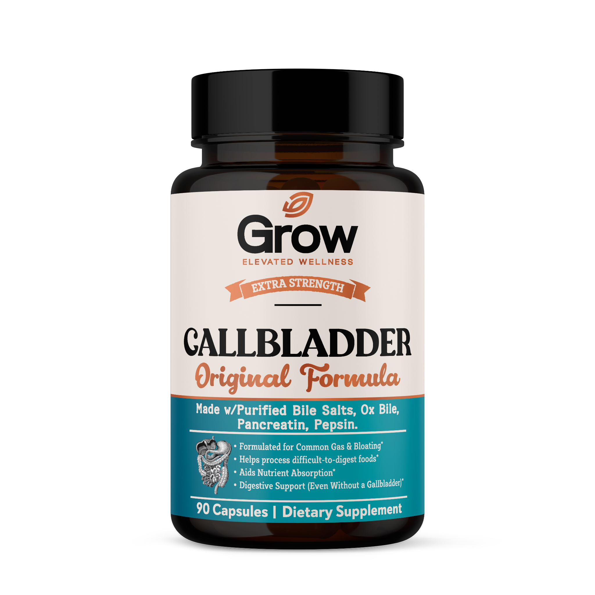Supplement bottle labeled Gallbladder Original formula