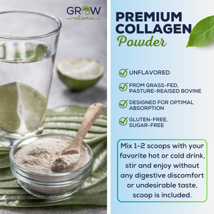 Collagen Peptides Powder with Biotin and Hyaluronic Acid Grow Vitamin