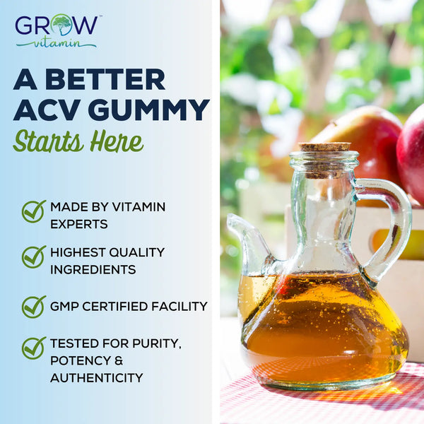 Apple Cider Vinegar Gummies Grow Vitamin
