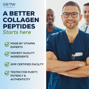 Collagen Peptides Powder with Biotin and Hyaluronic Acid Grow Vitamin