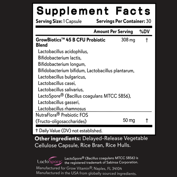 GrowBiotics™ Probiotics + Prebiotics