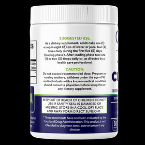 Supplement container with label on a white background