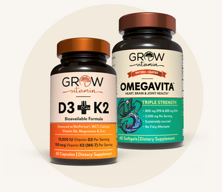 Grow Vitamin d3 k2 with mct oil pairs well with omega vita fish oil