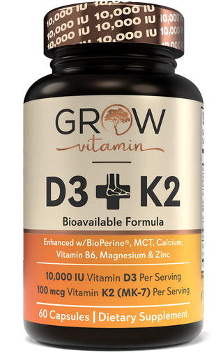 Vitamin D3 & K2 w/MCT Oil Grow Vitamin