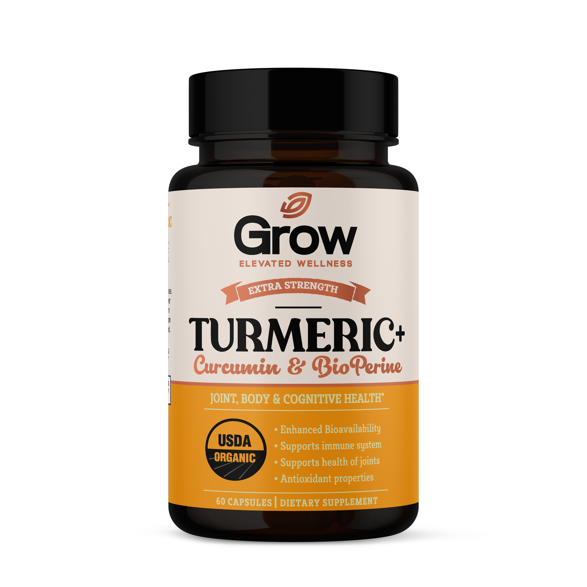 Grow Vitamin Organic Turmeric bottle