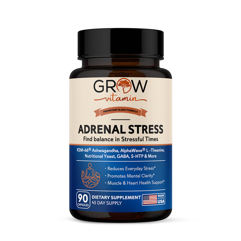 Adrenal Stress Formula – Stress, Mood & Energy Support – Grow Vitamin