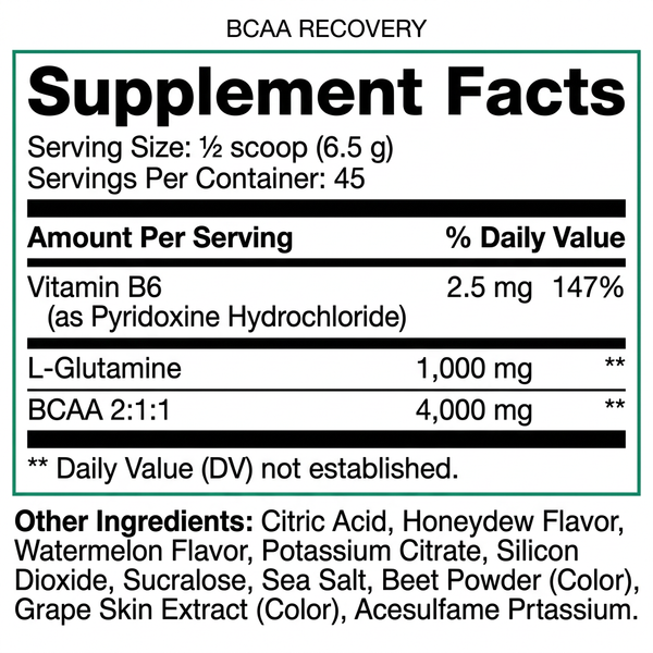 BCAA Post Workout Recovery – Grow Vitamin