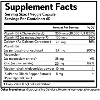 Vitamin D3 & K2 w/MCT Oil Grow Vitamin