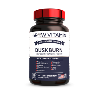 DuskBurn Night-time Fat Burner - Enhance Metabolism, Improve Sleep, Weight Loss Support, 60 Capsules Grow Vitamin