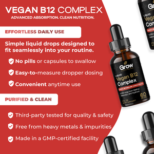 Raspberry flavored liquid B12 drops with smooth taste and no bitter aftertaste