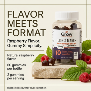 Lion's Mane + Mushroom Blend Gummies – Grow Vitamin