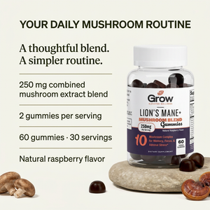 Lion's Mane + Mushroom Blend Gummies – Grow Vitamin