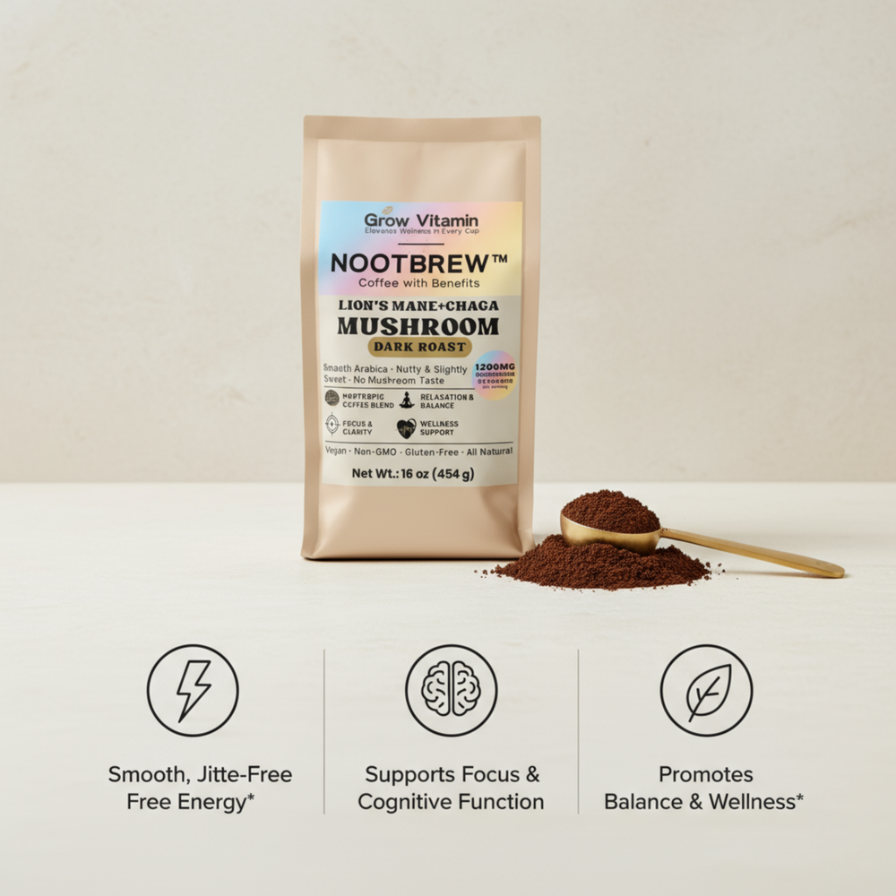 NootBrew™ Focus Blend – Mushroom Coffee 4oz