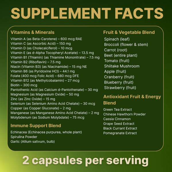 Whole Food Multivitamin with Minerals (45 Day supply)