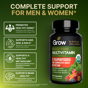 Whole Food Multivitamin with Minerals (45 Day supply)