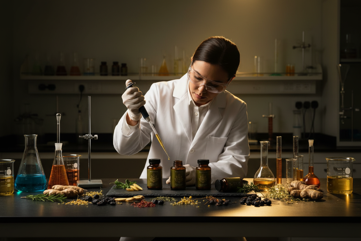 Scientist Formulating Supplements